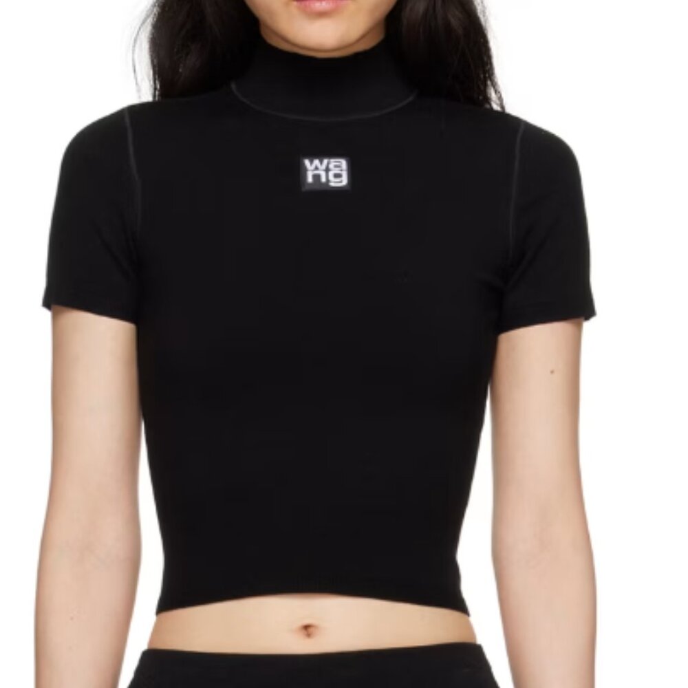 ALEXANDERWANG.T Black Mock Neck T-Shirt